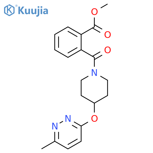 methyl 2-{4-[(6-methylpyridazin-3-yl)oxy]piperidine-1-carbonyl}benzoate structure
