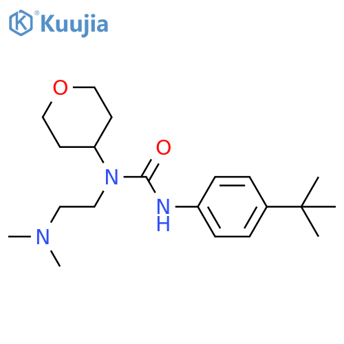 3-(4-tert-butylphenyl)-1-[2-(dimethylamino)ethyl]-1-(oxan-4-yl)urea structure