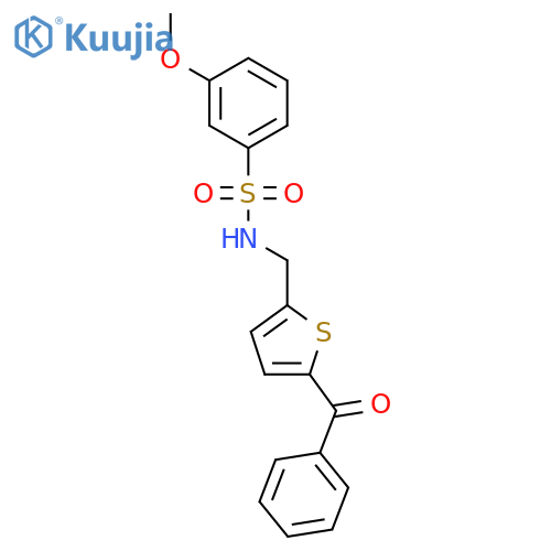 N-[(5-benzoylthiophen-2-yl)methyl]-3-methoxybenzene-1-sulfonamide structure