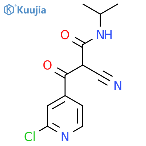3-(2-chloropyridin-4-yl)-2-cyano-3-oxo-N-(propan-2-yl)propanamide structure