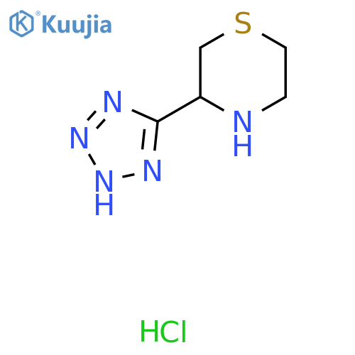 3-(1H-1,2,3,4-tetrazol-5-yl)thiomorpholine hydrochloride structure