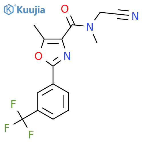 N-(cyanomethyl)-N,5-dimethyl-2-[3-(trifluoromethyl)phenyl]-1,3-oxazole-4-carboxamide structure