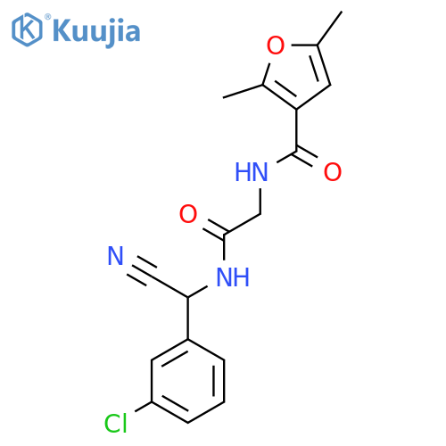 N-[(3-chlorophenyl)(cyano)methyl]-2-[(2,5-dimethylfuran-3-yl)formamido]acetamide structure