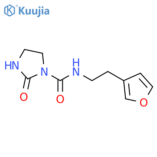 N-2-(furan-3-yl)ethyl-2-oxoimidazolidine-1-carboxamide structure