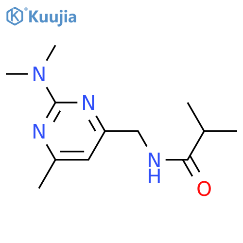 N-{[2-(dimethylamino)-6-methylpyrimidin-4-yl]methyl}-2-methylpropanamide structure