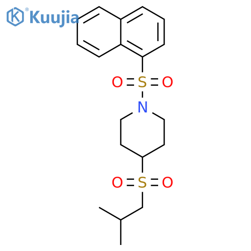 4-(2-methylpropanesulfonyl)-1-(naphthalene-1-sulfonyl)piperidine structure