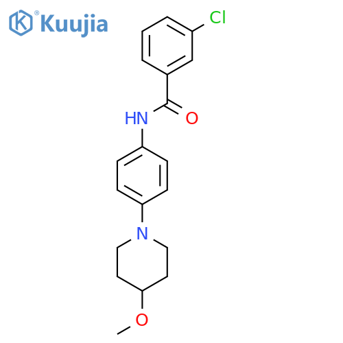 3-chloro-N-4-(4-methoxypiperidin-1-yl)phenylbenzamide structure