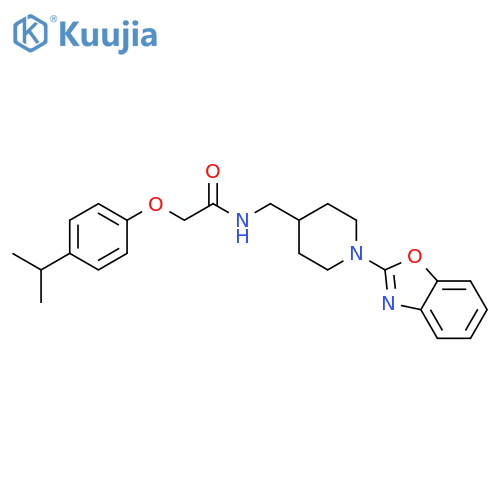 N-{[1-(1,3-benzoxazol-2-yl)piperidin-4-yl]methyl}-2-[4-(propan-2-yl)phenoxy]acetamide structure