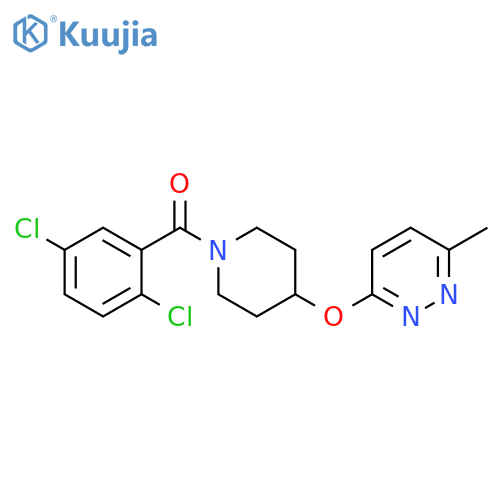 3-{[1-(2,5-dichlorobenzoyl)piperidin-4-yl]oxy}-6-methylpyridazine structure