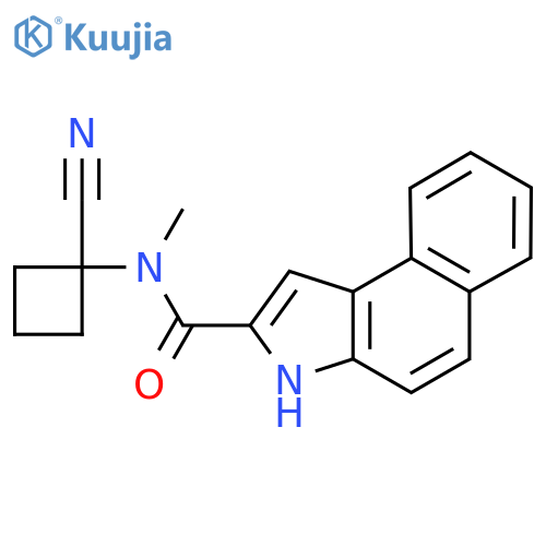 N-(1-cyanocyclobutyl)-N-methyl-3H-benzo[e]indole-2-carboxamide structure