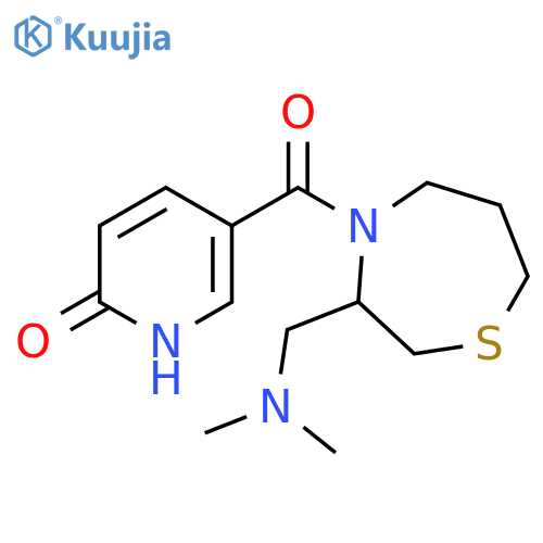 5-{3-[(dimethylamino)methyl]-1,4-thiazepane-4-carbonyl}-1,2-dihydropyridin-2-one structure