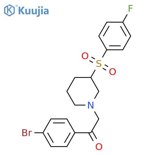 2-(4-bromophenyl)-1-[3-(4-fluorobenzenesulfonyl)piperidin-1-yl]ethan-1-one structure