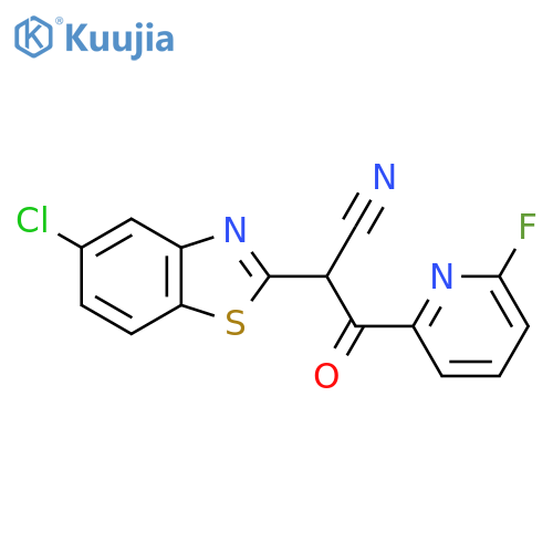 2-(5-Chloro-1,3-benzothiazol-2-yl)-3-(6-fluoropyridin-2-yl)-3-oxopropanenitrile structure