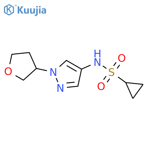 N-[1-(Tetrahydro-3-furanyl)-1H-pyrazol-4-yl]cyclopropanesulfonamide structure