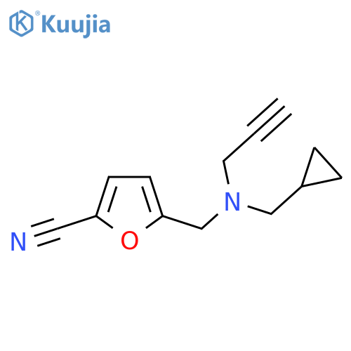 5-{[(Cyclopropylmethyl)(prop-2-yn-1-yl)amino]methyl}furan-2-carbonitrile structure