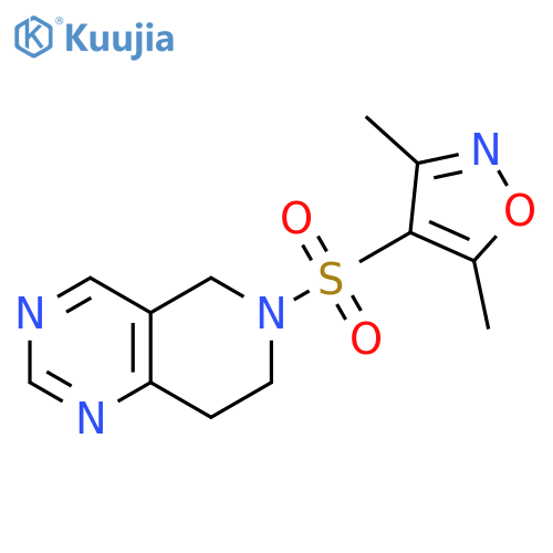 4-(7,8-dihydro-5H-pyrido[4,3-d]pyrimidin-6-ylsulfonyl)-3,5-dimethyl-1,2-oxazole structure