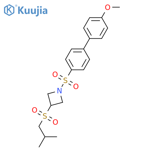 1-({4'-methoxy-[1,1'-biphenyl]-4-yl}sulfonyl)-3-(2-methylpropanesulfonyl)azetidine structure
