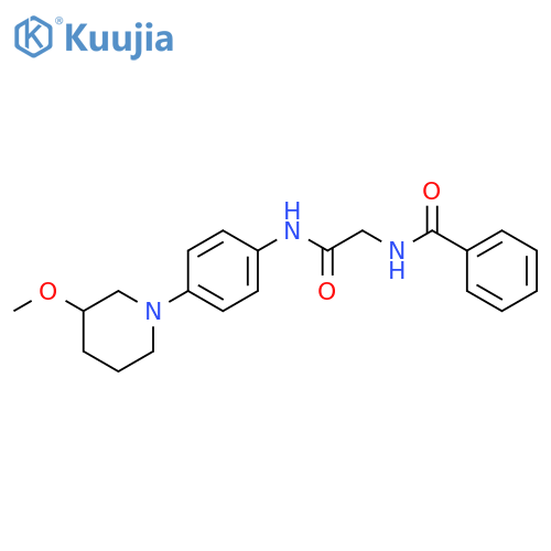N-4-(3-methoxypiperidin-1-yl)phenyl-2-(phenylformamido)acetamide structure