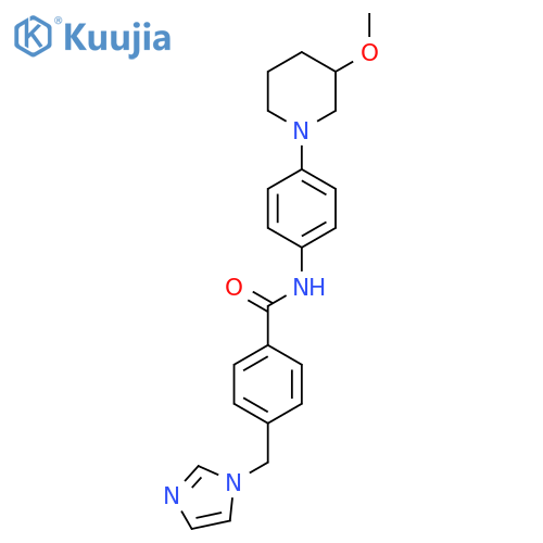 4-(1H-imidazol-1-yl)methyl-N-4-(3-methoxypiperidin-1-yl)phenylbenzamide structure