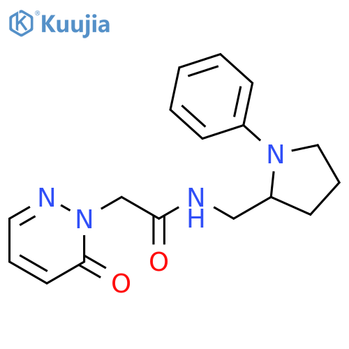 2-(6-oxo-1,6-dihydropyridazin-1-yl)-N-[(1-phenylpyrrolidin-2-yl)methyl]acetamide structure