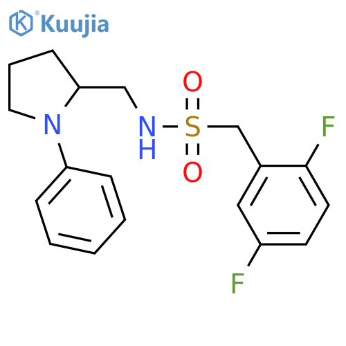 1-(2,5-difluorophenyl)-N-[(1-phenylpyrrolidin-2-yl)methyl]methanesulfonamide structure