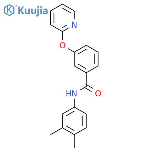 N-(3,4-dimethylphenyl)-3-(pyridin-2-yloxy)benzamide structure