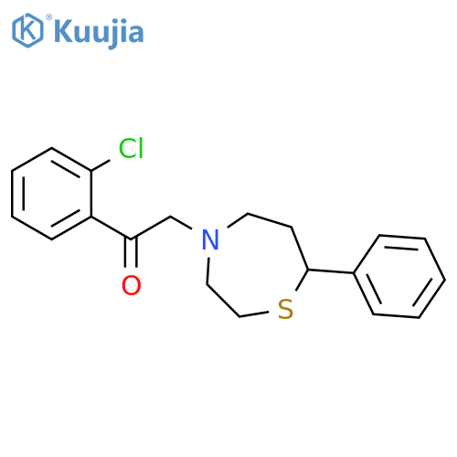 2-(2-chlorophenyl)-1-(7-phenyl-1,4-thiazepan-4-yl)ethan-1-one structure