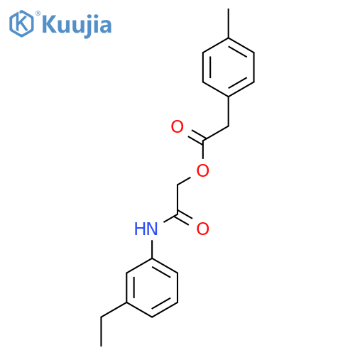 [(3-ethylphenyl)carbamoyl]methyl 2-(4-methylphenyl)acetate structure