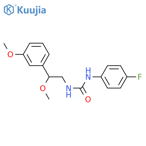 1-(4-fluorophenyl)-3-[2-methoxy-2-(3-methoxyphenyl)ethyl]urea structure