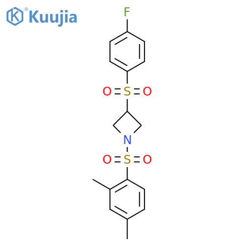 1-(2,4-dimethylbenzenesulfonyl)-3-(4-fluorobenzenesulfonyl)azetidine structure