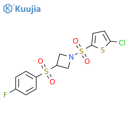 1-[(5-chlorothiophen-2-yl)sulfonyl]-3-(4-fluorobenzenesulfonyl)azetidine structure