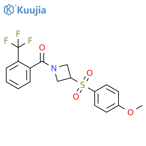 3-(4-methoxybenzenesulfonyl)-1-[2-(trifluoromethyl)benzoyl]azetidine structure