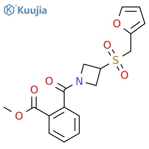 methyl 2-{3-[(furan-2-yl)methanesulfonyl]azetidine-1-carbonyl}benzoate structure