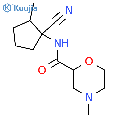 N-(1-cyano-2-methylcyclopentyl)-4-methylmorpholine-2-carboxamide structure