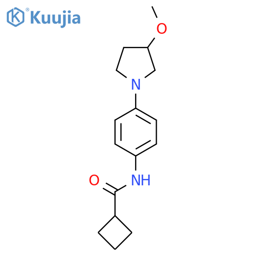N-4-(3-methoxypyrrolidin-1-yl)phenylcyclobutanecarboxamide structure