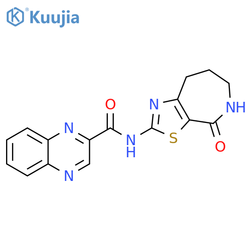 N-(5,6,7,8-Tetrahydro-4-oxo-4H-thiazolo[5,4-c]azepin-2-yl)-2-quinoxalinecarboxamide structure