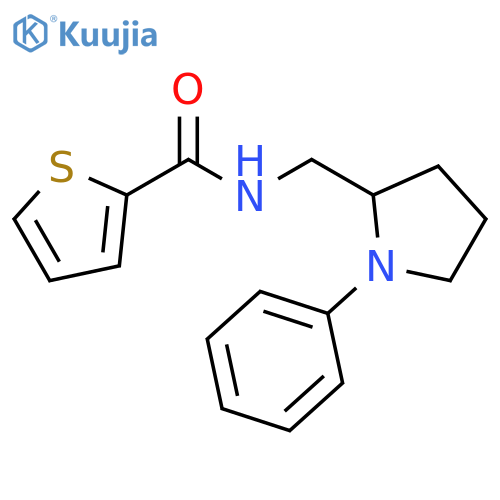 N-[(1-phenylpyrrolidin-2-yl)methyl]thiophene-2-carboxamide structure