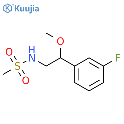 N-[2-(3-fluorophenyl)-2-methoxyethyl]methanesulfonamide structure