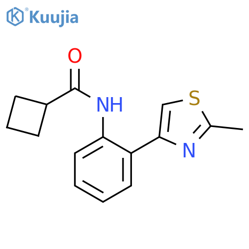 N-[2-(2-methyl-1,3-thiazol-4-yl)phenyl]cyclobutanecarboxamide structure