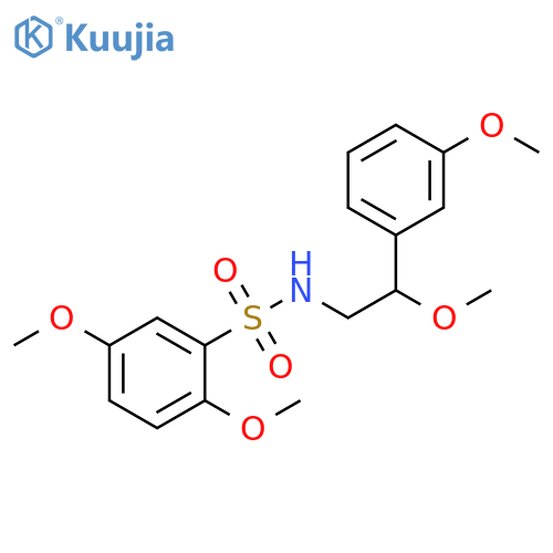 2,5-Dimethoxy-N-[2-methoxy-2-(3-methoxyphenyl)ethyl]benzenesulfonamide structure