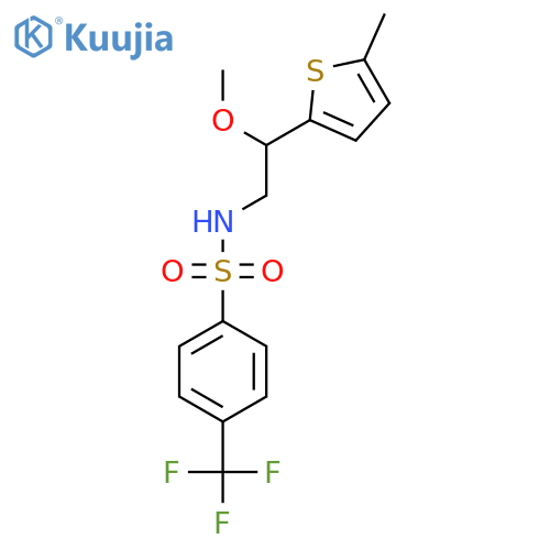 N-(2-methoxy-2-(5-methylthiophen-2-yl)ethyl)-4-(trifluoromethyl)benzenesulfonamide structure