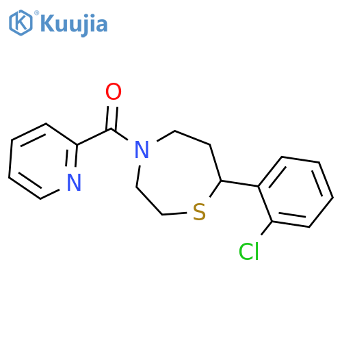 7-(2-chlorophenyl)-4-(pyridine-2-carbonyl)-1,4-thiazepane structure