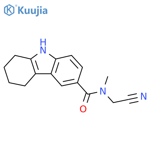 N-(cyanomethyl)-N-methyl-2,3,4,9-tetrahydro-1H-carbazole-6-carboxamide structure
