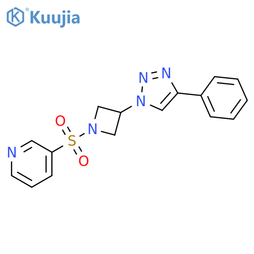 Pyridine, 3-[[3-(4-phenyl-1H-1,2,3-triazol-1-yl)-1-azetidinyl]sulfonyl]- structure