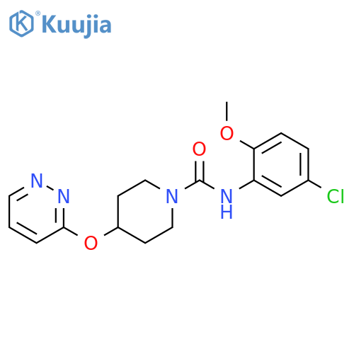 N-(5-chloro-2-methoxyphenyl)-4-(pyridazin-3-yloxy)piperidine-1-carboxamide structure