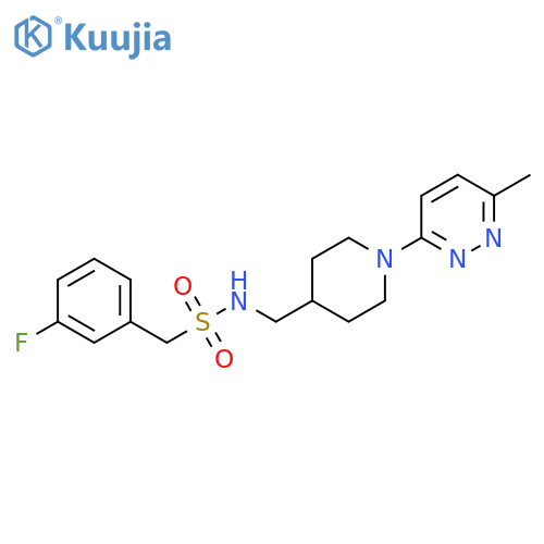 1-(3-fluorophenyl)-N-{[1-(6-methylpyridazin-3-yl)piperidin-4-yl]methyl}methanesulfonamide structure