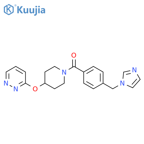 3-[(1-{4-[(1H-imidazol-1-yl)methyl]benzoyl}piperidin-4-yl)oxy]pyridazine structure