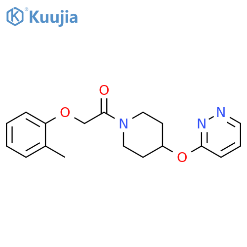 2-(2-methylphenoxy)-1-[4-(pyridazin-3-yloxy)piperidin-1-yl]ethan-1-one structure