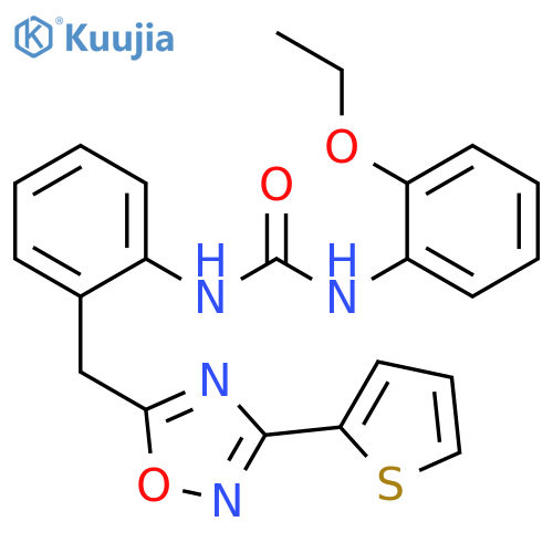 1-(2-ethoxyphenyl)-3-(2-{[3-(thiophen-2-yl)-1,2,4-oxadiazol-5-yl]methyl}phenyl)urea structure