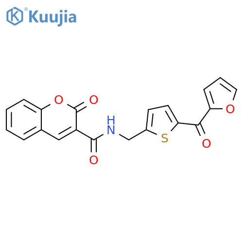 N-{[5-(furan-2-carbonyl)thiophen-2-yl]methyl}-2-oxo-2H-chromene-3-carboxamide structure